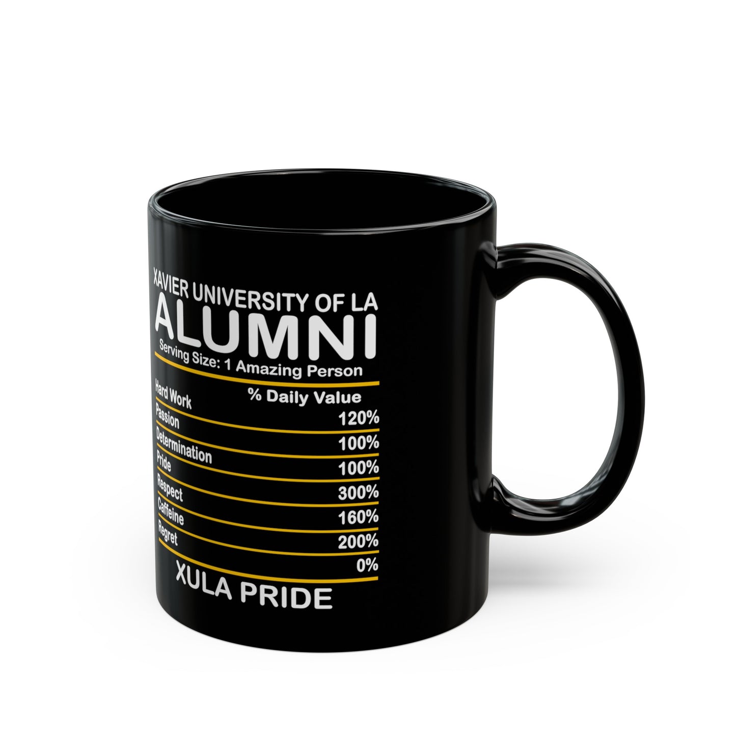 XULA Pride Xavier Alumni HBCU Black Mug (11oz)