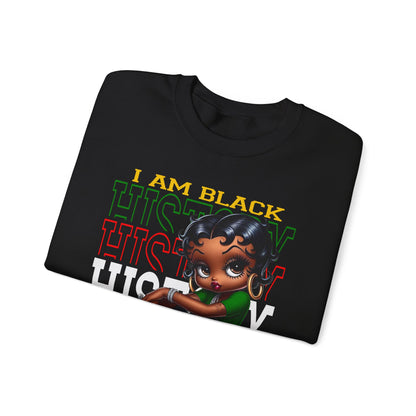 Crewneck Sweatshirt Betty Boop I am Black History