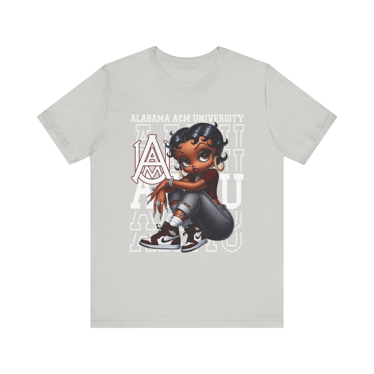 AAMU Bulldogs: Alabama A&M University The Hill Sneakerhead Betty Boop Unisex Jersey Short Sleeve Tee Gift for Student and Alumni