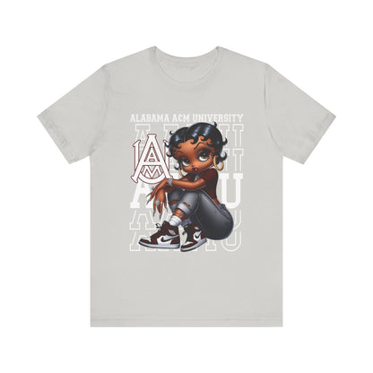 AAMU Bulldogs: Alabama A&M University The Hill Sneakerhead Betty Boop Unisex Jersey Short Sleeve Tee Gift for Student and Alumni