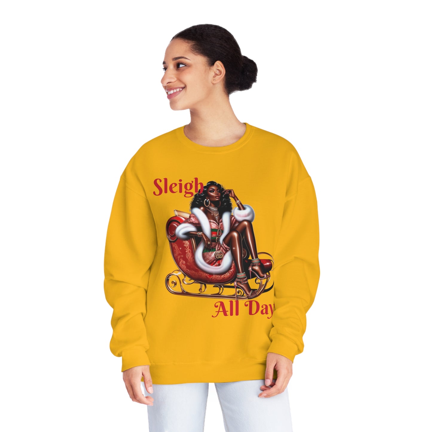 Sleigh All Day Sexy Mrs. Claus Unisex NuBlend® Crewneck Sweatshirt