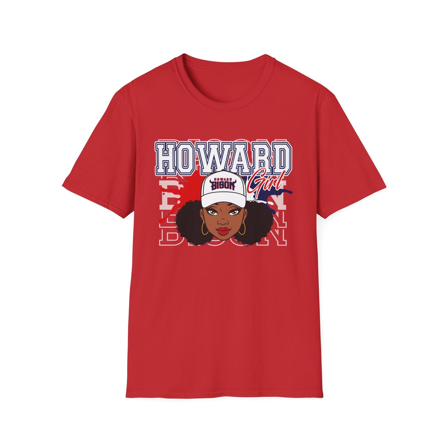 HU Bison: Howard University Bison Unisex Softstyle T-Shirt