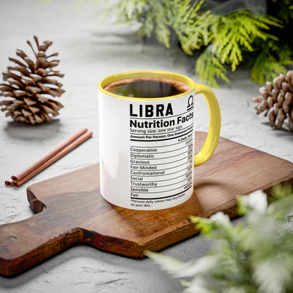 Zodiac Libra Mug - Nutrition Facts Design, Astrology Gift, Coffee Lover, Personalized Birthday Present, Horoscope Décor