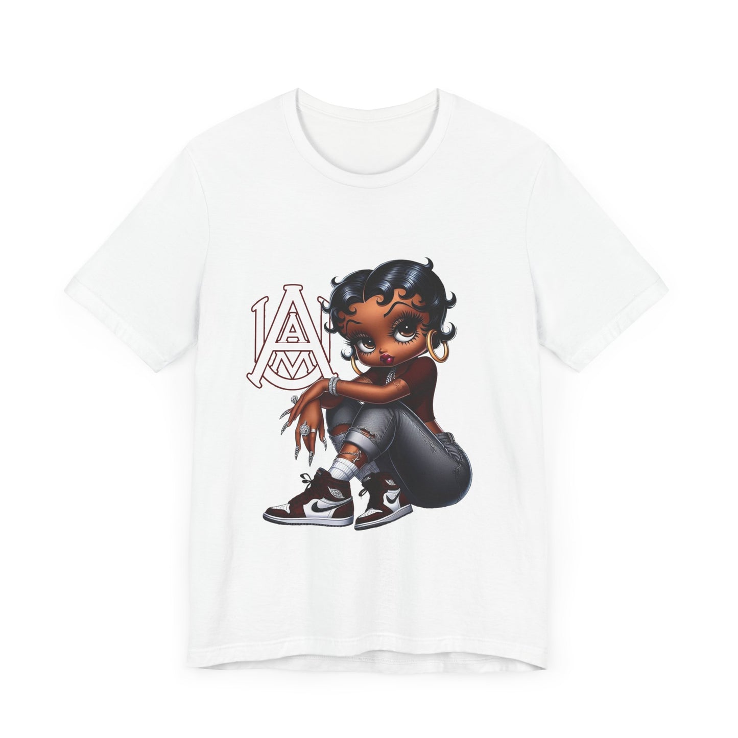 AAMU Bulldogs: Alabama A&M University The Hill Sneakerhead Betty Boop Unisex Jersey Short Sleeve Tee Gift for Student and Alumni