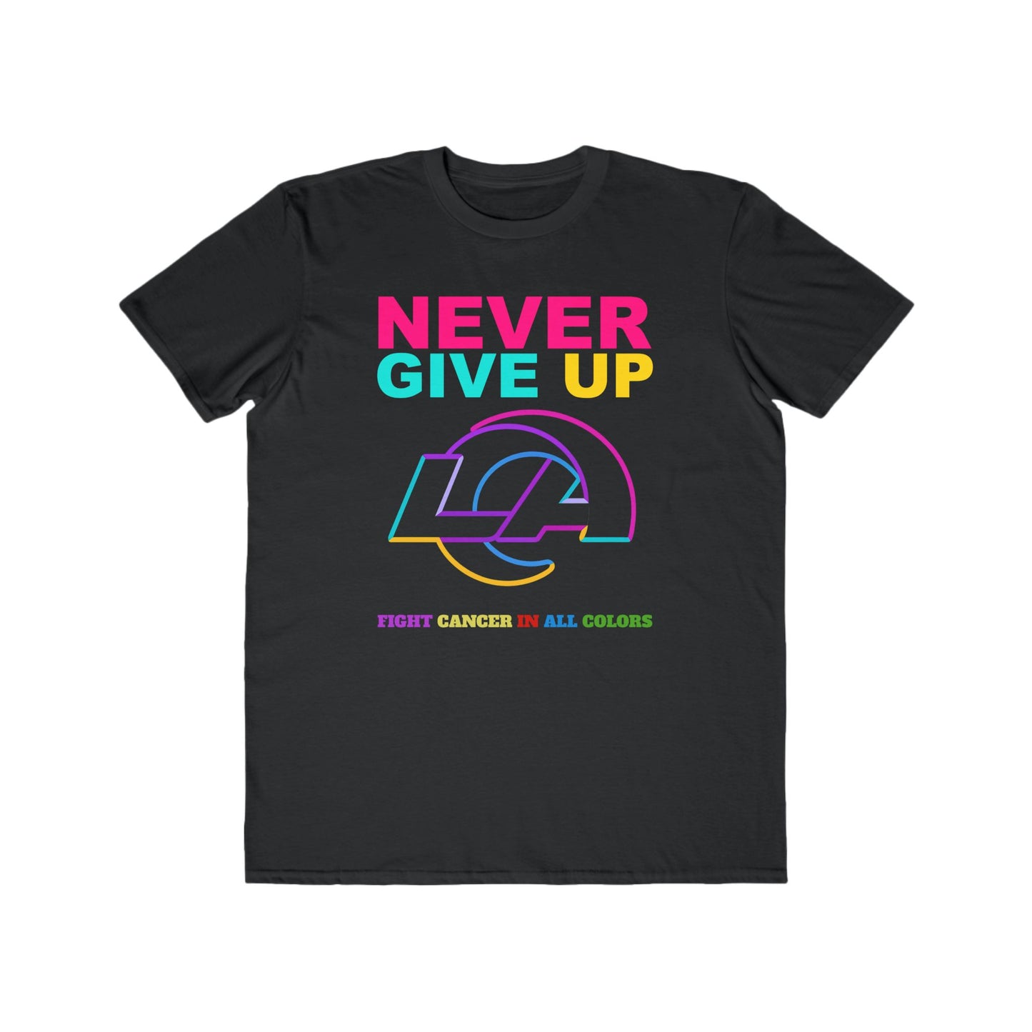 Rams  Never Give Up Cancer Awareness Tee