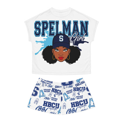 Spelman College Women's Short Pajama Set - Spelman Student Lounge Wear | Comfortable Sleepwear