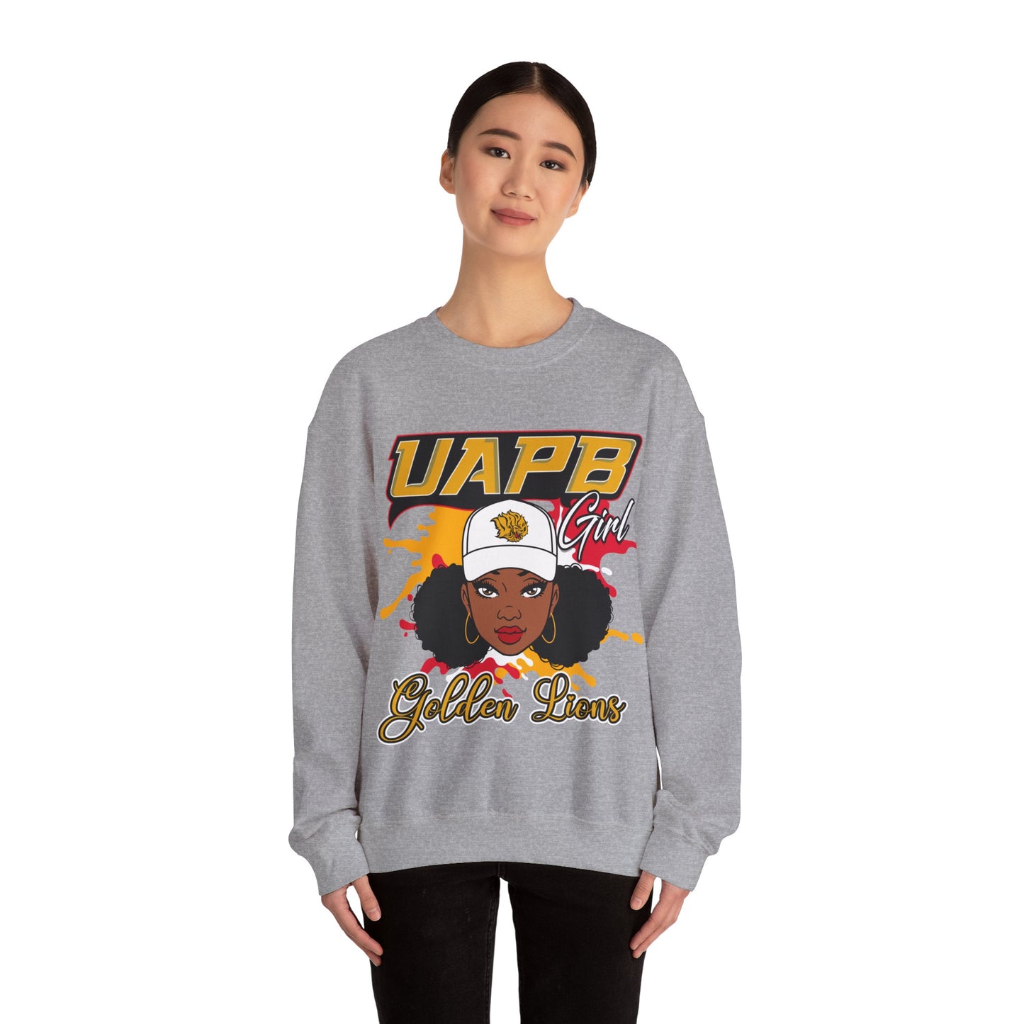 UAPB Golden Lions:Arkansas-Pine Bluff Golden Lions Unisex Heavy Blend™ Crewneck Sweatshirt