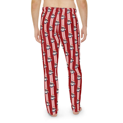 Men's Black Santa Pajama Pants (AOP)