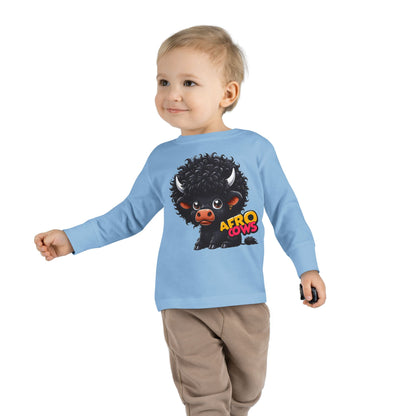 Afro Cows Toddler Long Sleeve Tee