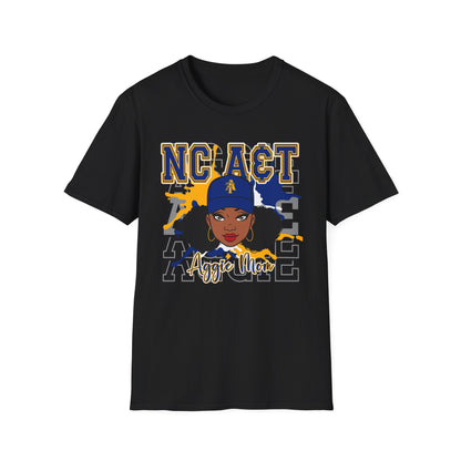 NCAT Aggies Mom: North Carolina A&T State University Unisex Softstyle T-Shirt