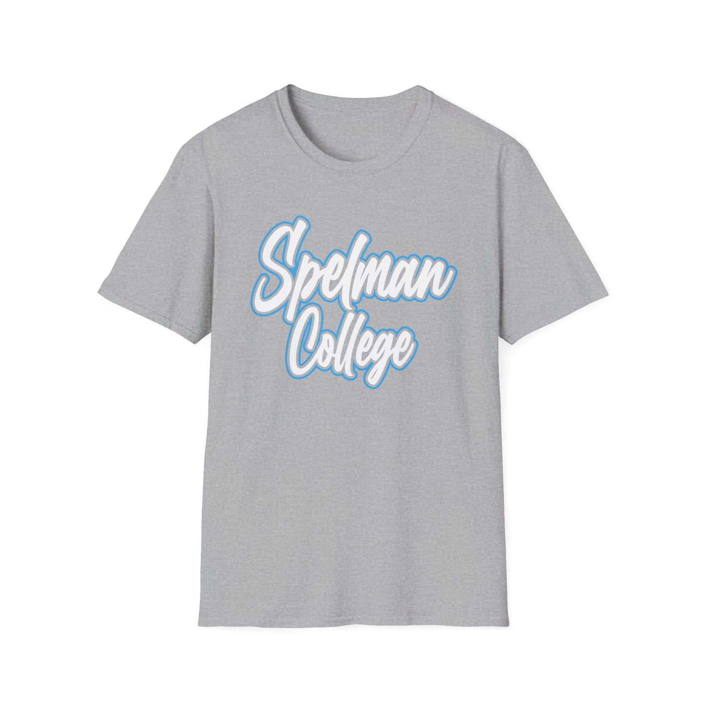 SC Jaguars: Script Spelman College Jaguars Unisex Softstyle T-Shirt