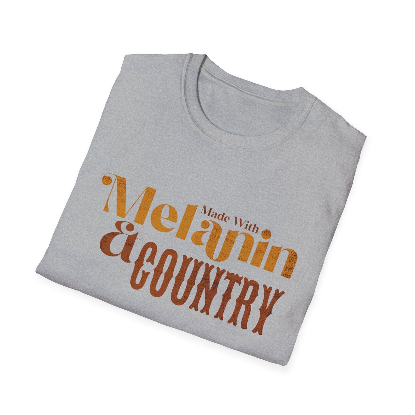 Made with Melanin and Country Unisex Softstyle T-Shirt