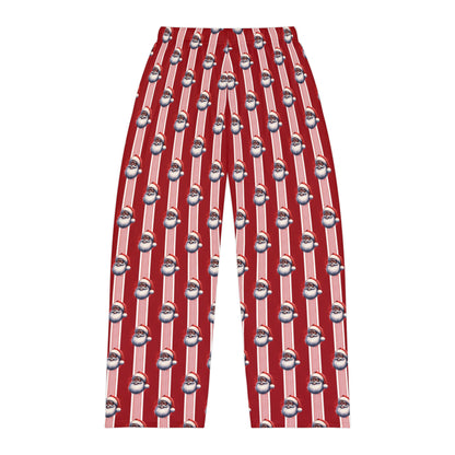 Men's Black Santa Pajama Pants (AOP)