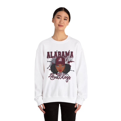 AAMU Bulldogs: Alabama A&M University Girl The Hill Unisex Heavy Blend™ Crewneck Sweatshirt