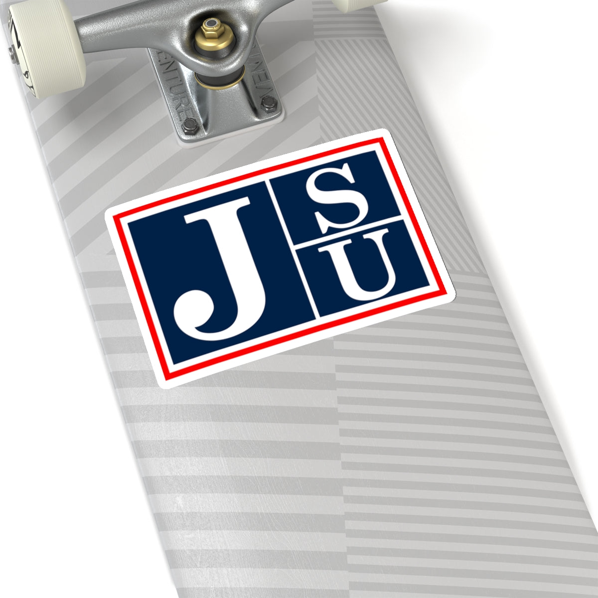 JSU Tigers: Block Jackson State University Red Trim Kiss-Cut Stickers