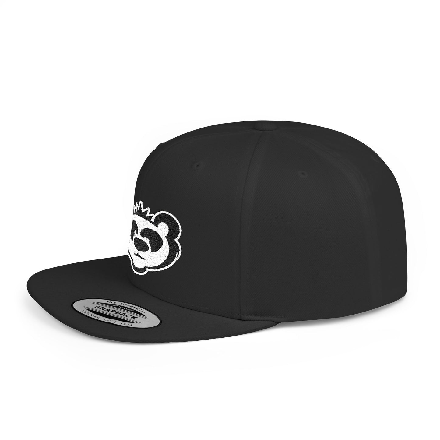 Panda Flat Bill Snapback Hat - Trendy Casual Cap for Outdoor Adventures