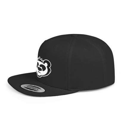 Panda Flat Bill Snapback Hat - Trendy Casual Cap for Outdoor Adventures