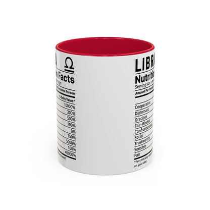 Zodiac Libra Mug - Nutrition Facts Design, Astrology Gift, Coffee Lover, Personalized Birthday Present, Horoscope Décor