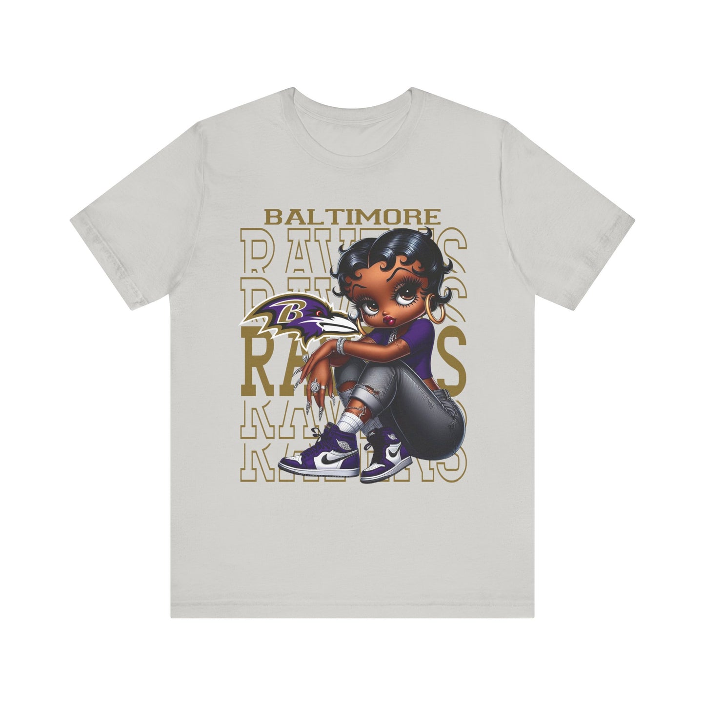 Baltimore Ravens Sneakerhead Betty Boop Unisex Jersey Short Sleeve Tee