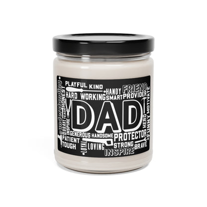 Father's Day Dad Scented Soy Candle, 9oz Gift for Him