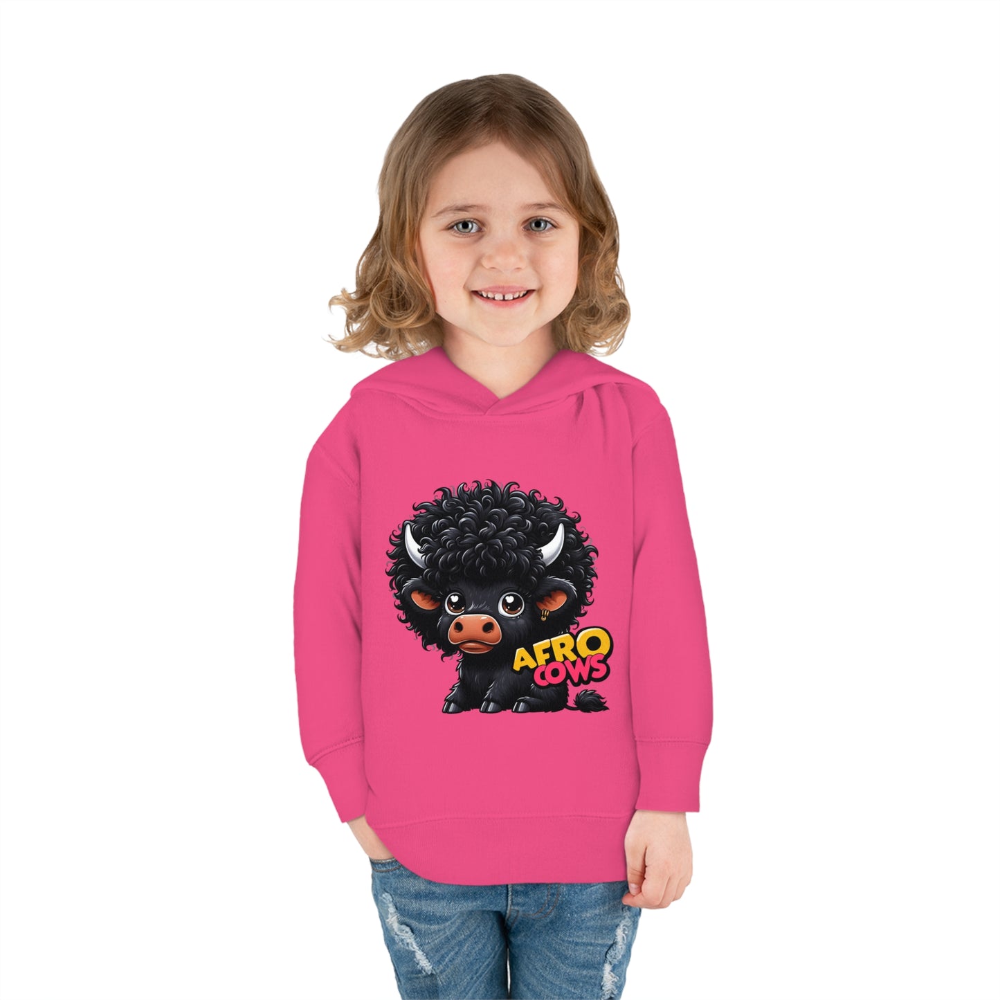 Afro Cows Toddler Pullover Fleece Hoodie - Art by the Andersons