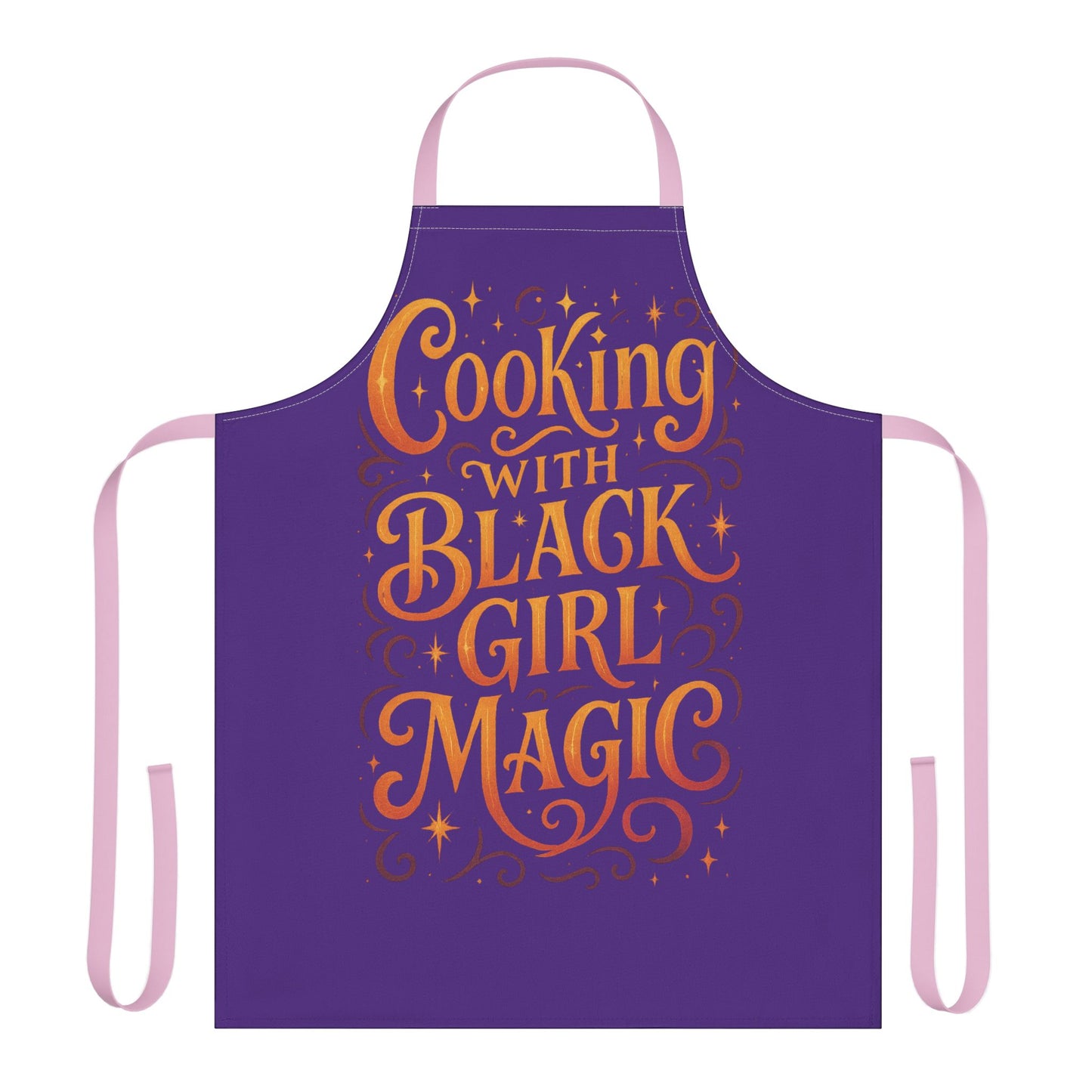 Purple Cooking Apron with Black Girl Magic, Fun Kitchen Gift, Cooking Apparel, Chef Gift, Culinary Inspiration