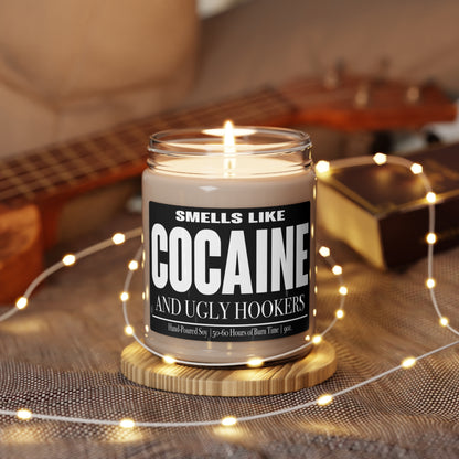 Funny Gift for Dad, Smells like Cocaine and Ugly Hookers Soy Candle, Father's Day Gift, Birthday Gift for Dad or Son, Gag gift