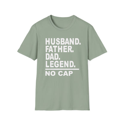 Husband Father Dad Legend  No Cap Gen Z Unisex Softstyle T-Shirt