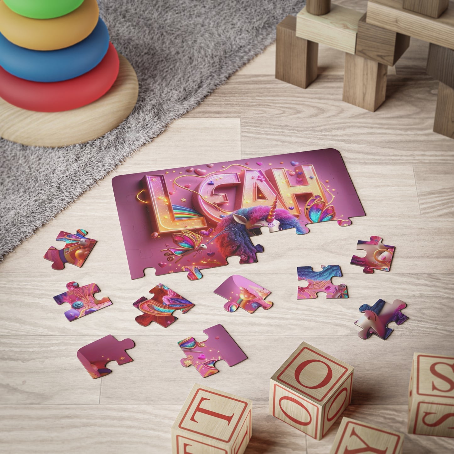 Custom Name Kids' Puzzle, 30-Piece LEAH **CONTACT FIRST for custom name ordering*