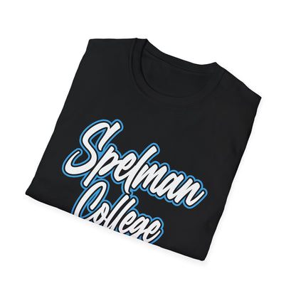 SC Jaguars: Script Spelman College Jaguars Unisex Softstyle T-Shirt