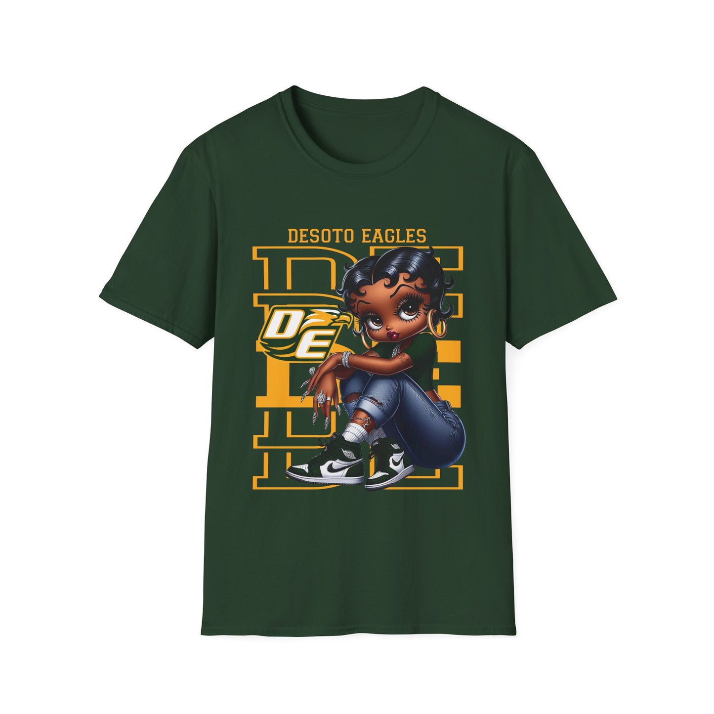 DHS Eagles Desoto Eagles Football Betty Boop Unisex Softstyle T-Shirt