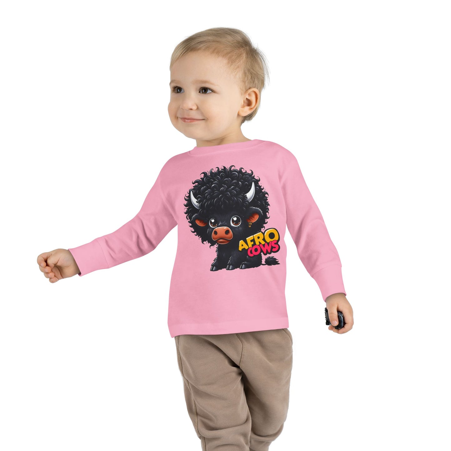 Afro Cows Toddler Long Sleeve Tee