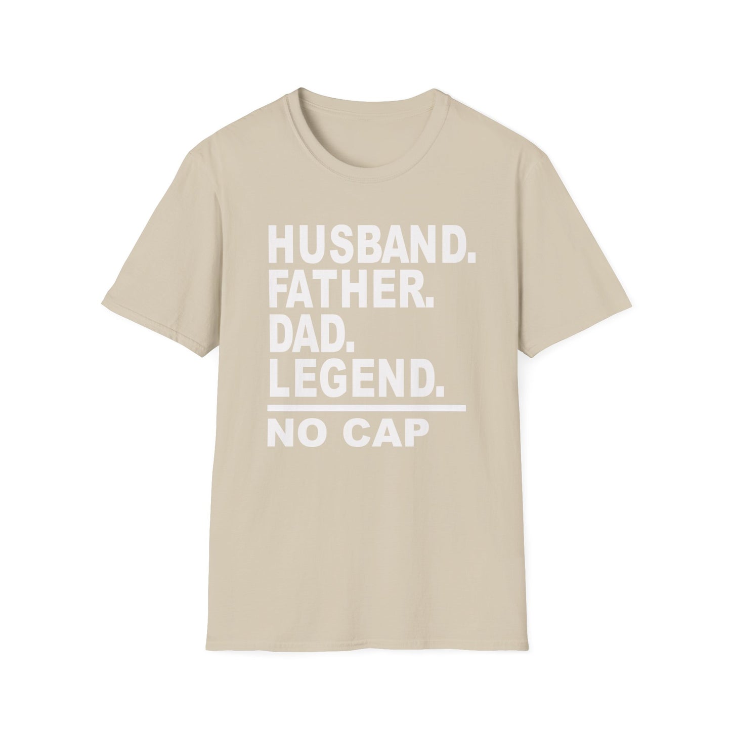 Husband Father Dad Legend  No Cap Gen Z Unisex Softstyle T-Shirt