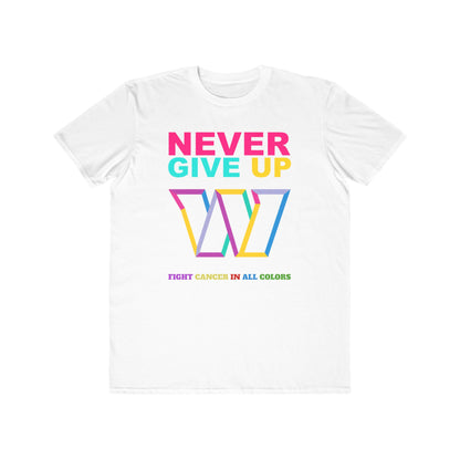 Commanders  Never Give Up Cancer Awareness Tee