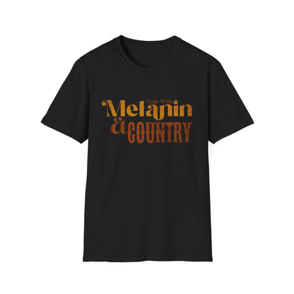 Made with Melanin and Country Unisex Softstyle T-Shirt