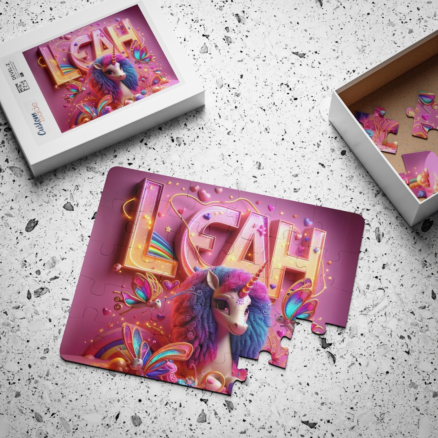 Custom Name Kids' Puzzle, 30-Piece LEAH **CONTACT FIRST for custom name ordering*