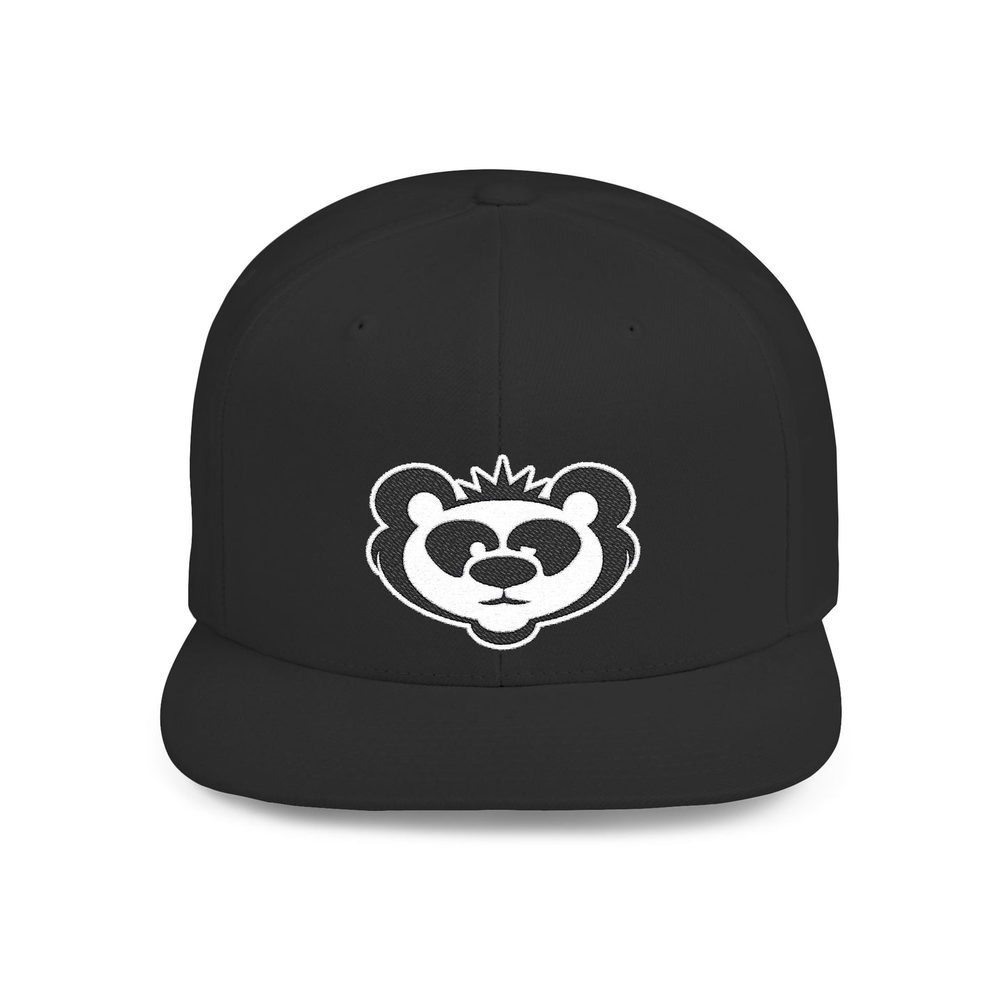 Panda Flat Bill Snapback Hat - Trendy Casual Cap for Outdoor Adventures