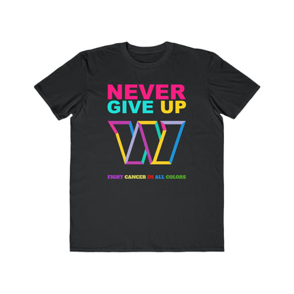 Commanders  Never Give Up Cancer Awareness Tee