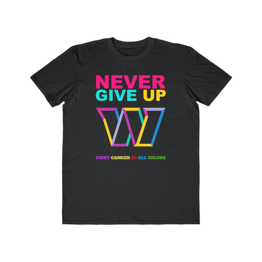 Commanders  Never Give Up Cancer Awareness Tee