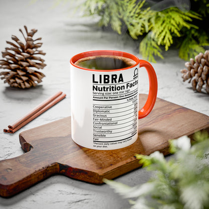 Zodiac Libra Mug - Nutrition Facts Design, Astrology Gift, Coffee Lover, Personalized Birthday Present, Horoscope Décor