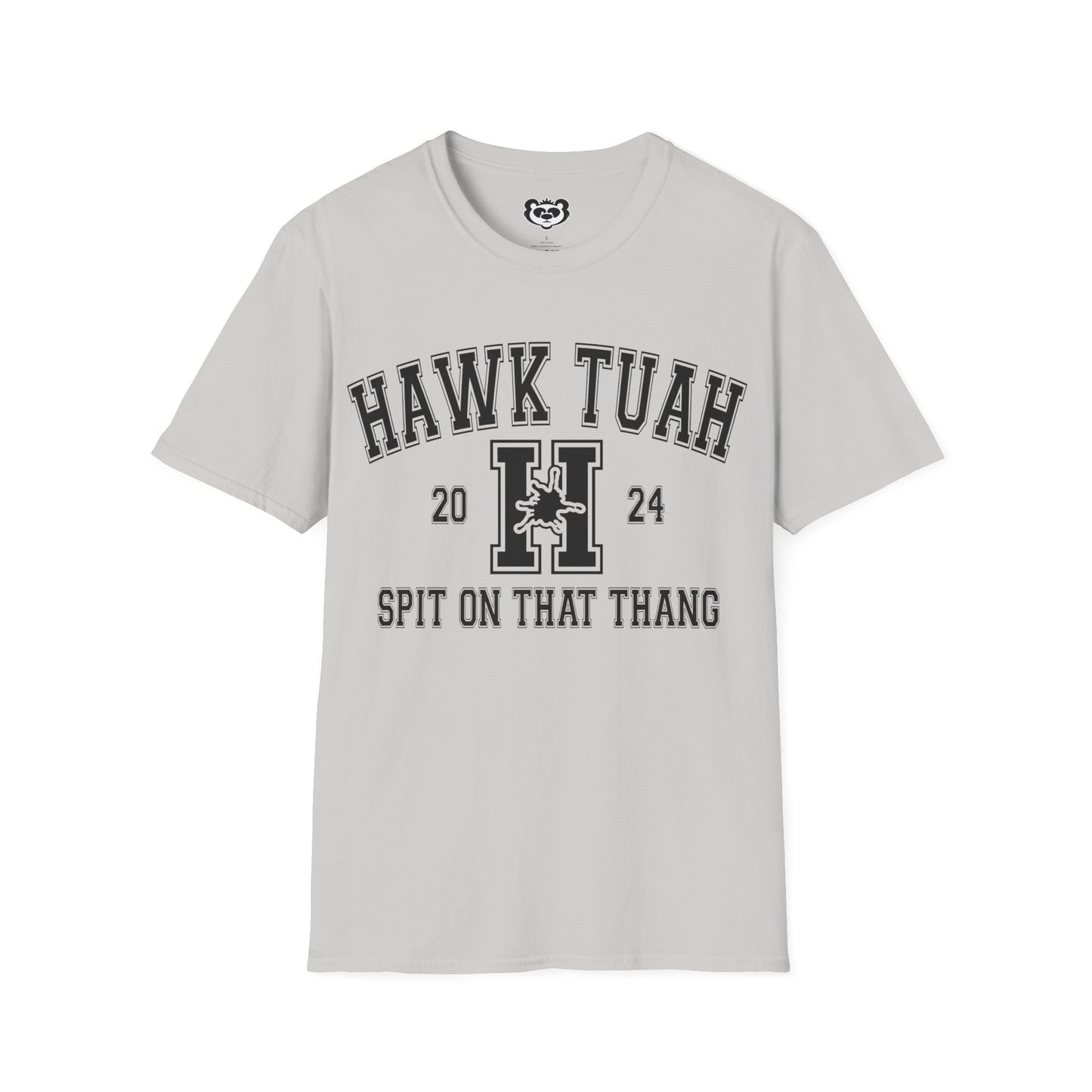 Hawk Tuah Spit on That Thang Funny College Style Unisex Softstyle T-Shirt Gift for Her