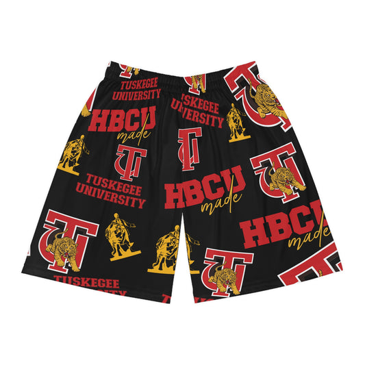 Tuskegee Golden Tigers HBCU Print Basketball Shorts gift for TU student and alumni