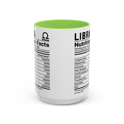 Zodiac Libra Mug - Nutrition Facts Design, Astrology Gift, Coffee Lover, Personalized Birthday Present, Horoscope Décor