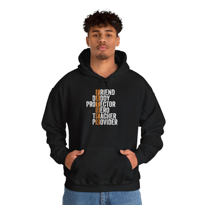 Gift for Dad, Friend, Daddy, Protector, Hero, Teacher, Provider Unisex Heavy Blend™ Hooded Sweatshirt the perfect present for Father's Day