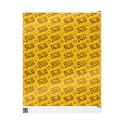 Handy Man Yellow Father's Day Dad Gift Wrapping Papers for Him from Her for any Occasion