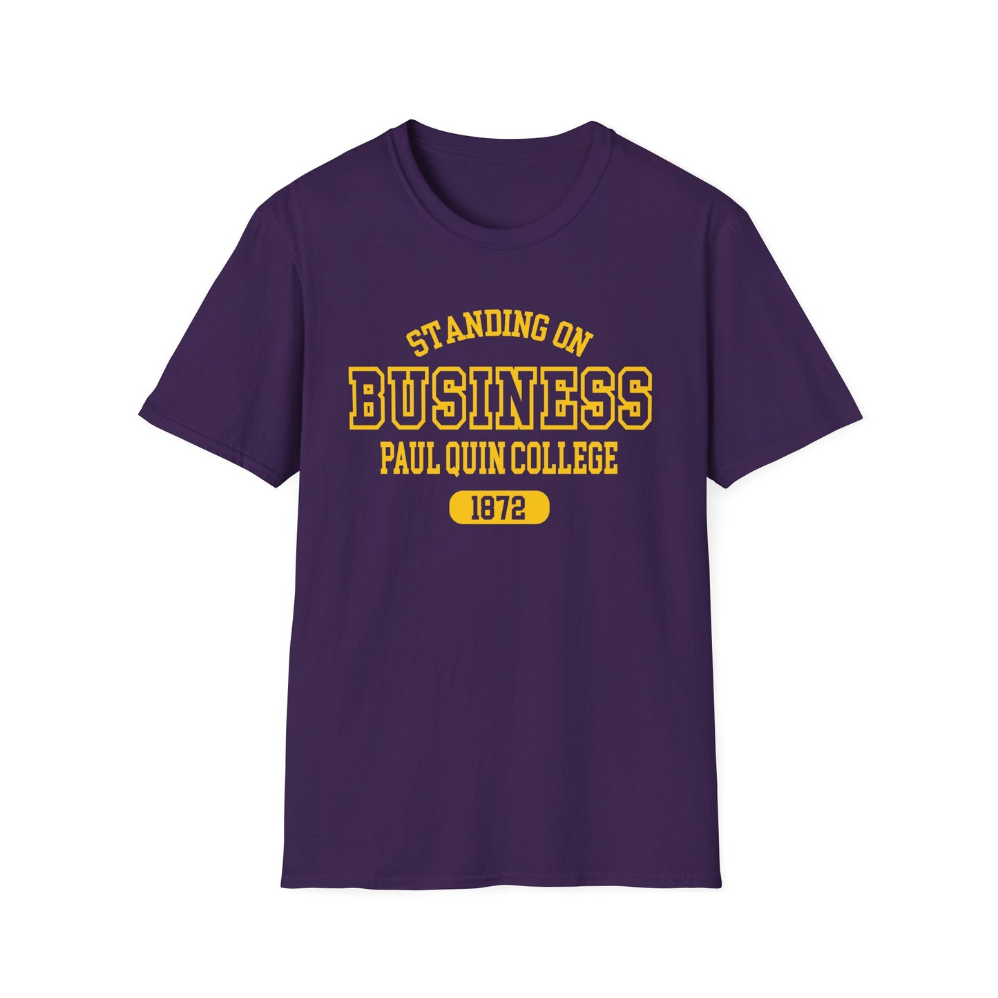 PQC Tigers: Paul Quin College Standing on Business Unisex Softstyle T-Shirt