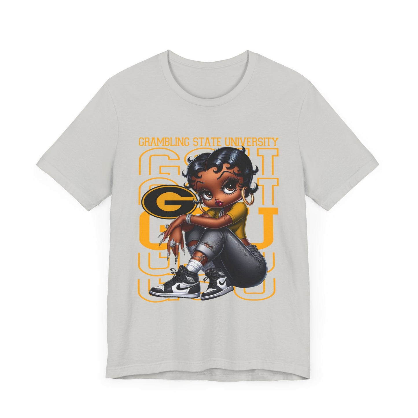 GSU Tigers: Grambling State University Sneakerhead Betty Boop Unisex Jersey Short Sleeve Tee Gift for Student and Alumni