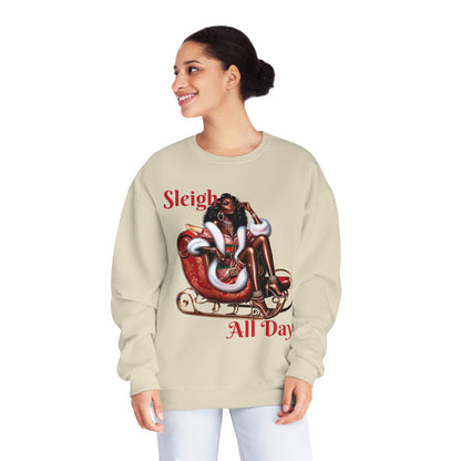 Sleigh All Day Sexy Mrs. Claus Unisex NuBlend® Crewneck Sweatshirt