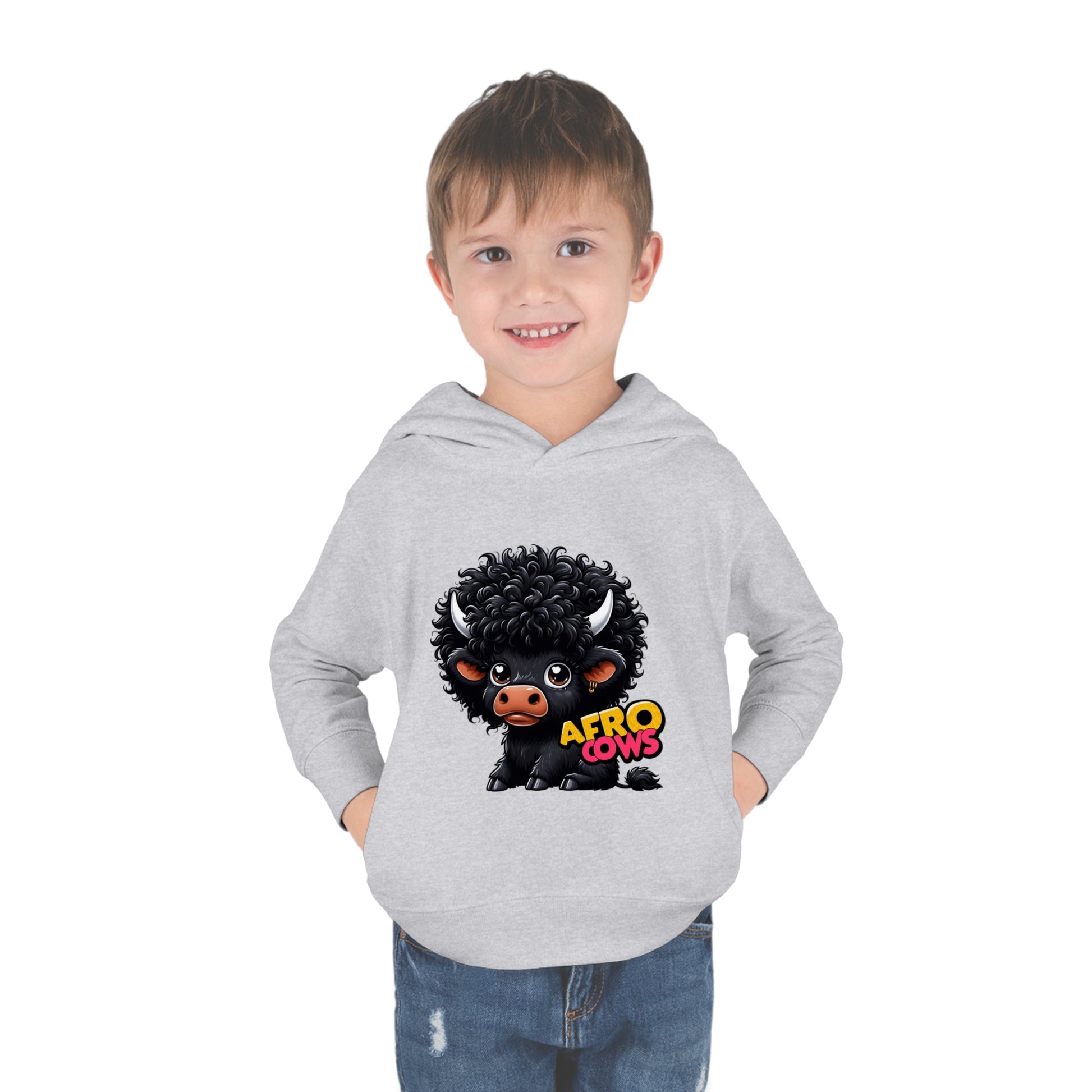 Afro Cows Toddler Pullover Fleece Hoodie - Art by the Andersons