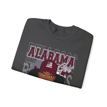 AAMU Bulldogs: Alabama A&M University Girl The Hill Unisex Heavy Blend™ Crewneck Sweatshirt